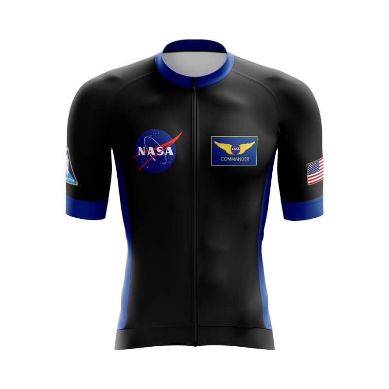 Nasa Commander (Black) Club Jerseys - POLYESTER, Breathable, Dries Quickly - Bicyclebooth