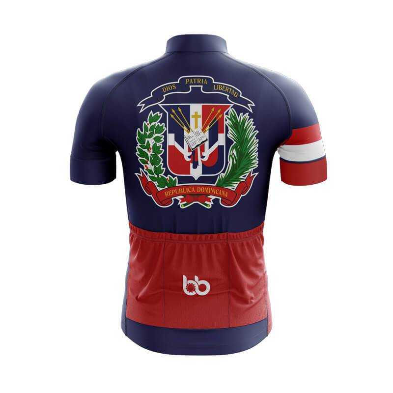 Dominican Republic Flag Short Sleeve Cycling Jersey for Men - Size 4XL 