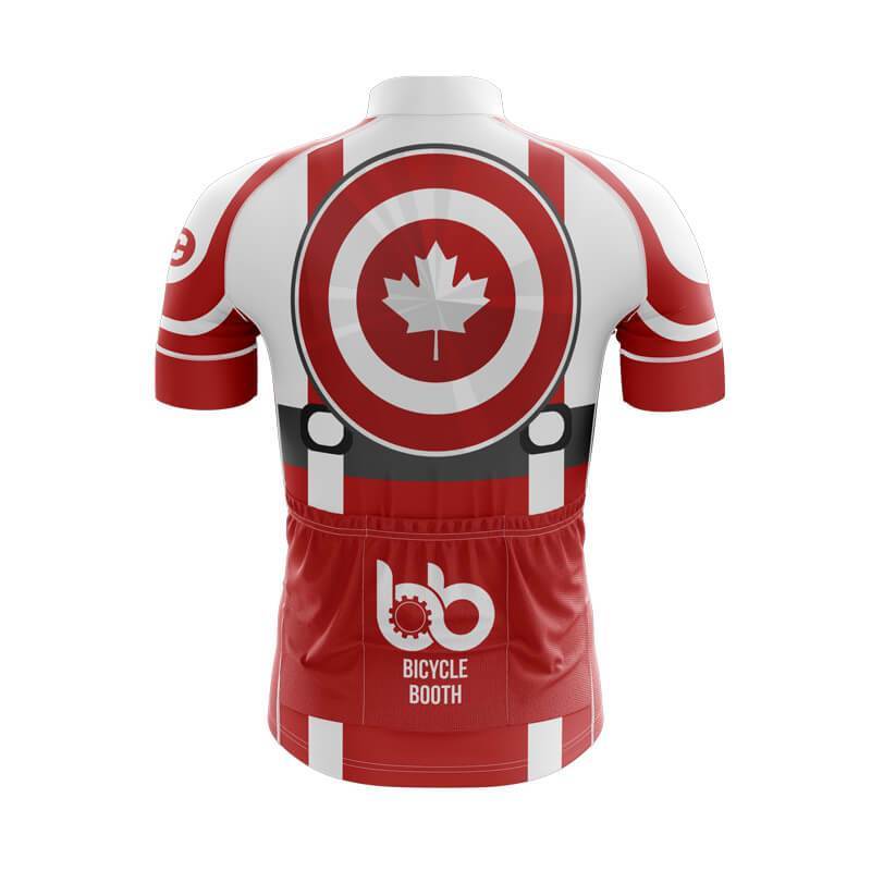 Canada Maple leaf Cycling Jersey White Red